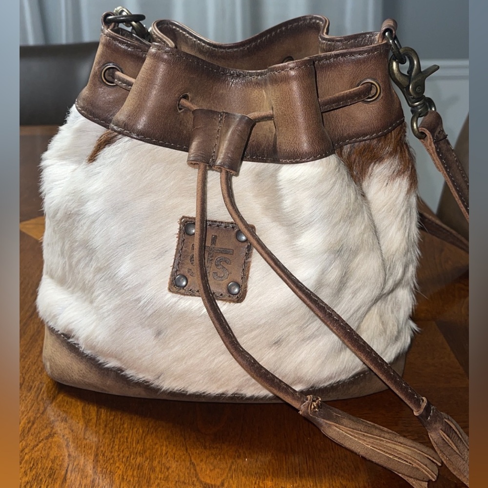 STS Ranchwear Cowhide Bucket Bag
